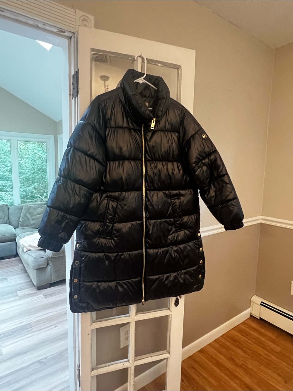 Michael Kors Black Quilted Long Puffer Coat